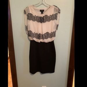 Enfocus Studio Black and White Pencil Skirt Dress Size 4